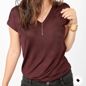 Stella & Dot Burgundy Renegade Top
